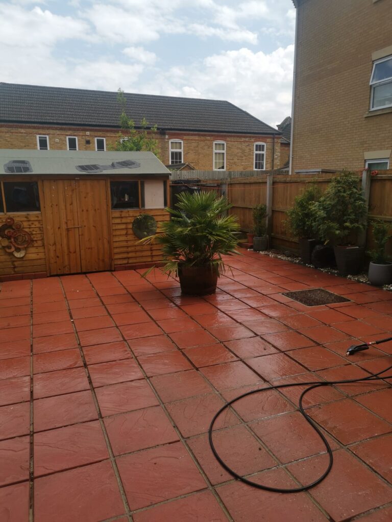 Patio Slabs Cleaned - Chatham, Kent